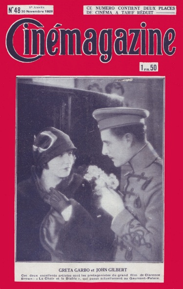 CINEMAGAZINE magazine side cover Issue 48 30 November 1928