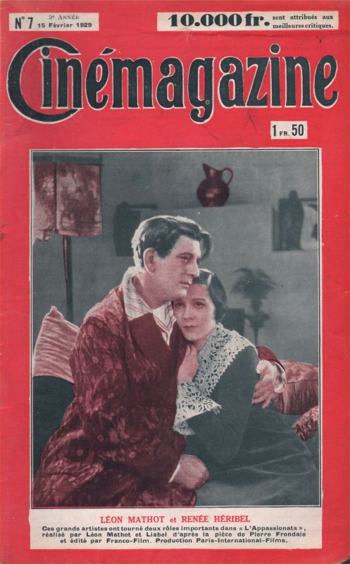 CINEMAGAZINE magazine side cover Issue 7 15 February 1929