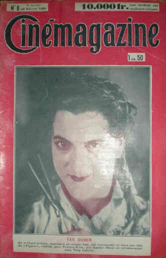 CINEMAGAZINE magazine side cover Issue 8 22 February 1929