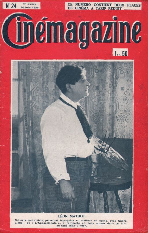 CINEMAGAZINE magazine side cover Issue 24 14 June 1929