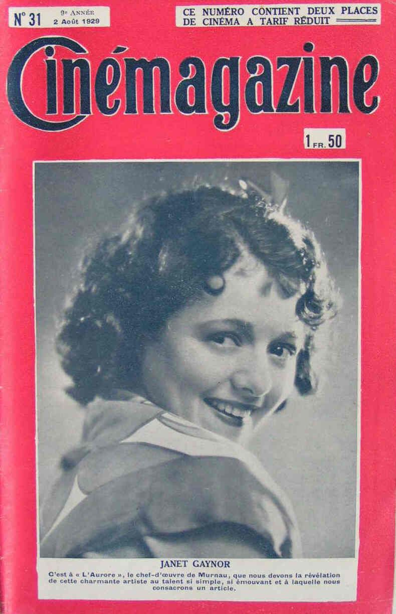 CINEMAGAZINE magazine side cover Issue 31 2 August 1929