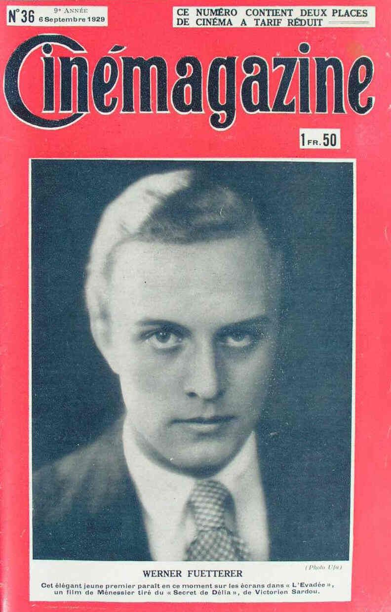 CINEMAGAZINE magazine side cover Issue 36 6 September 1929