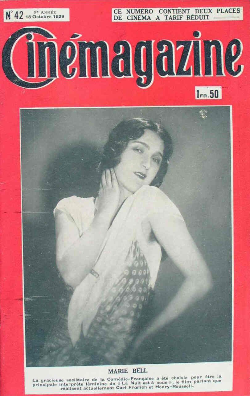 CINEMAGAZINE magazine side cover Issue 42 18 October 1929