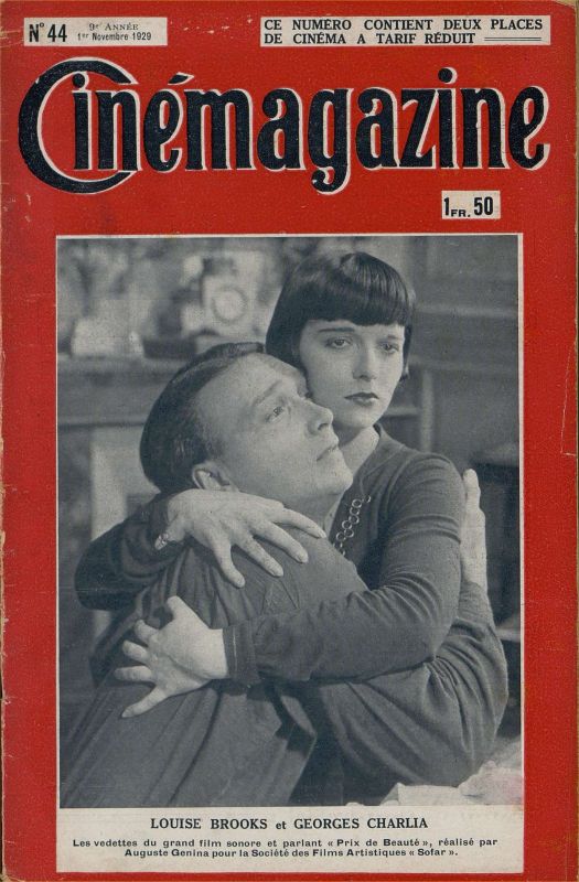 CINEMAGAZINE magazine side cover Issue 44 1 November 1929