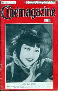 CINEMAGAZINE magazine side cover Issue 45 8 November 1929