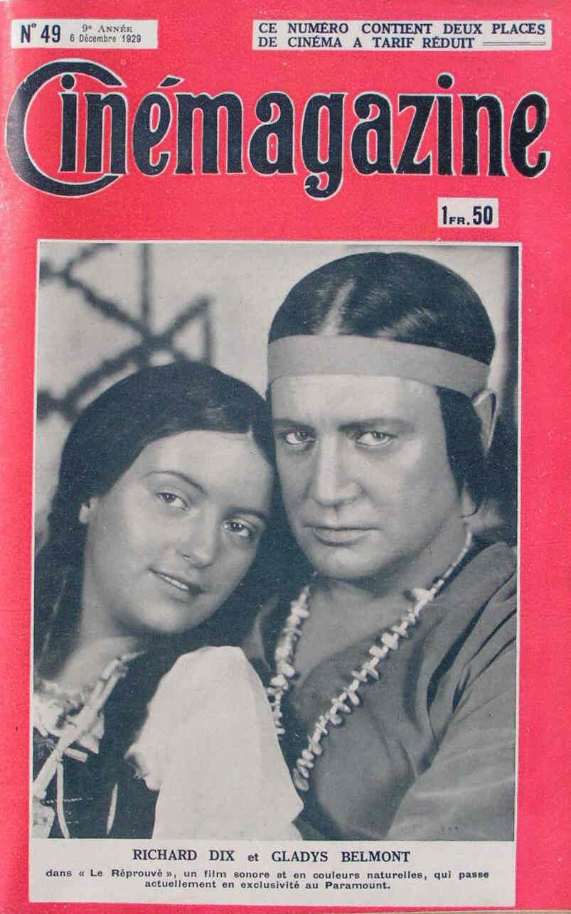 CINEMAGAZINE magazine side cover Issue 49 6 December 1929