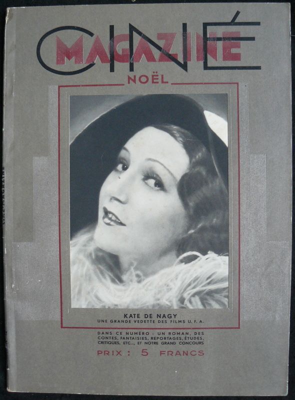 CINEMAGAZINE magazine side cover December 1931