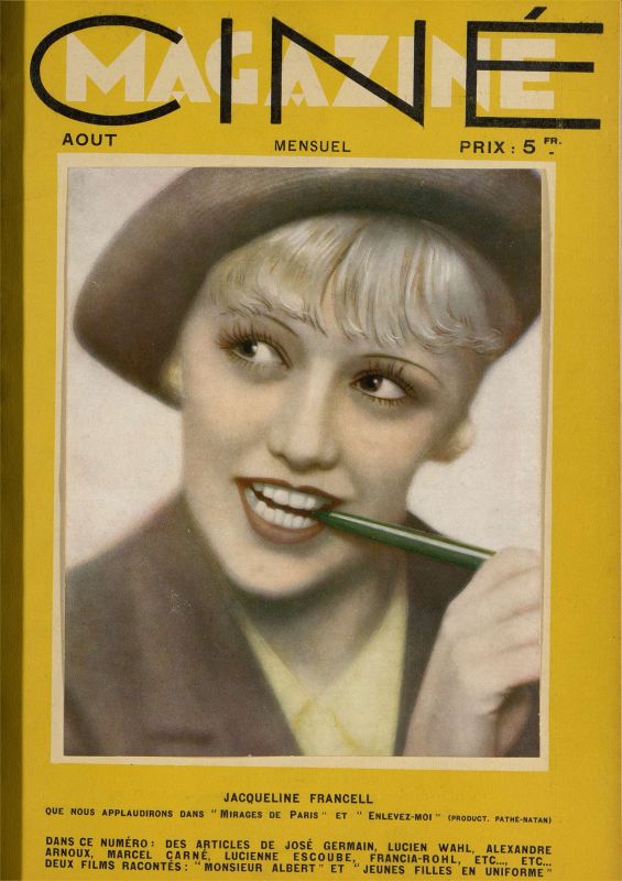 CINEMAGAZINE magazine side cover August 1932