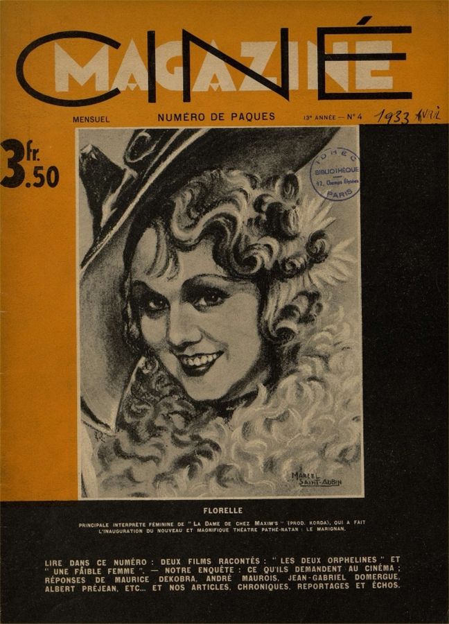 CINEMAGAZINE magazine side cover April 1933