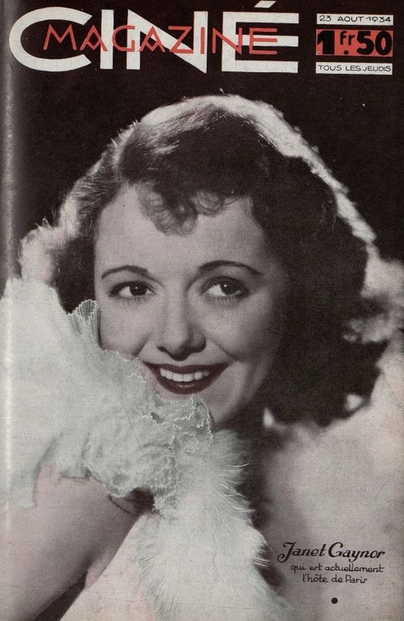 CINEMAGAZINE magazine side cover Issue 19 23 August 1934