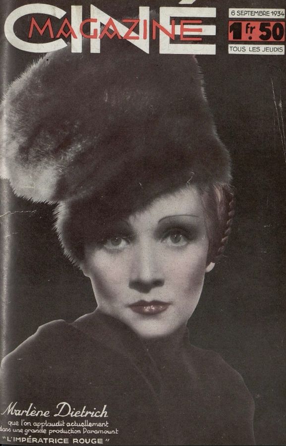 CINEMAGAZINE magazine side cover Issue 21 6 September 1934