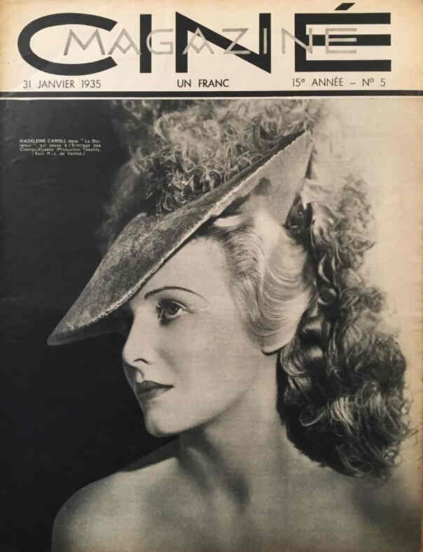 CINEMAGAZINE magazine side cover Issue 5 31 January 1935