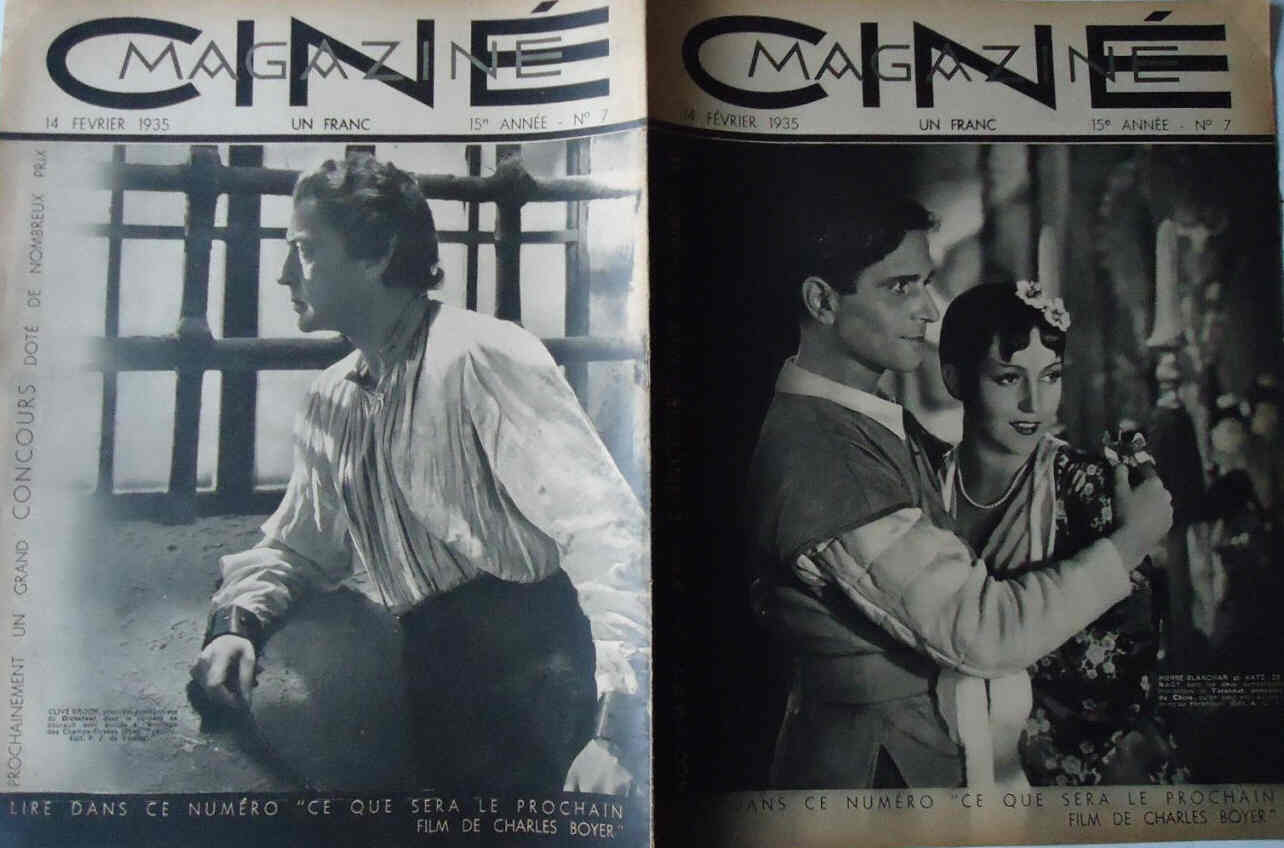 CINEMAGAZINE magazine side cover Issue 7 14 February 1935