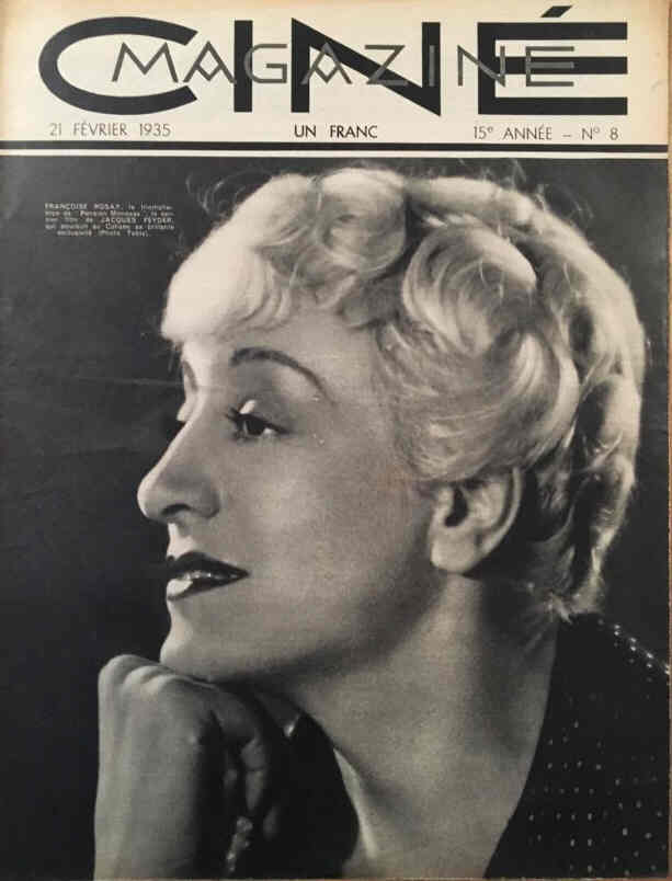 CINEMAGAZINE magazine side cover Issue 8 21 February 1935