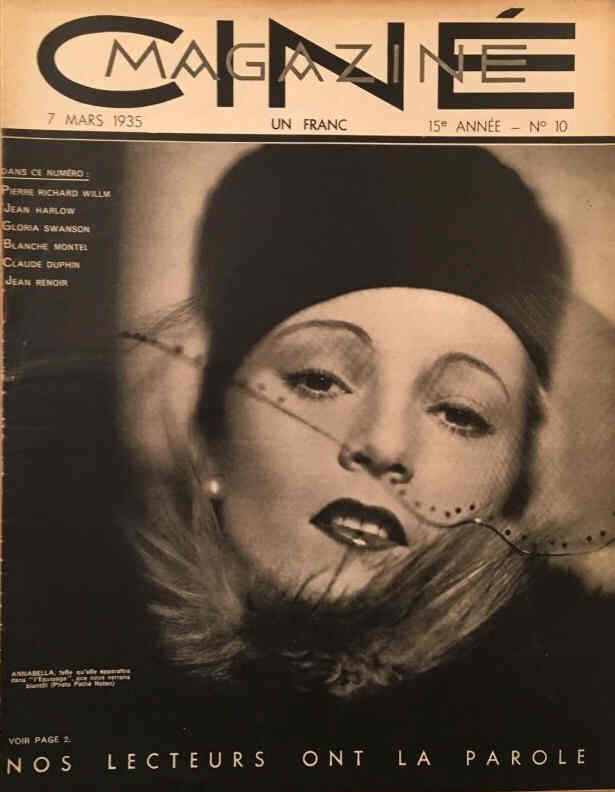 CINEMAGAZINE magazine side cover Issue 10 7 March 1935