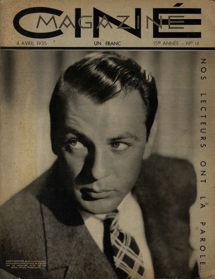 CINEMAGAZINE magazine side cover Issue 14 4 April 1935