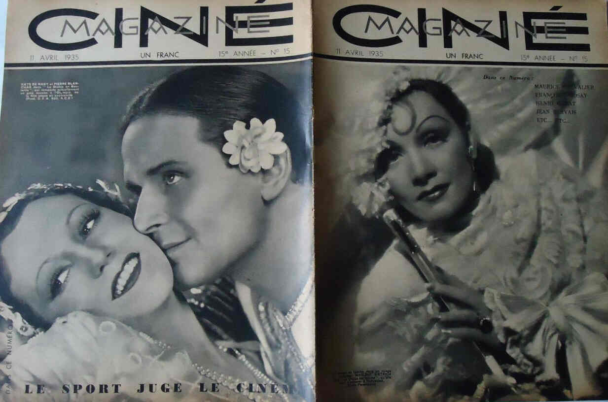CINEMAGAZINE magazine side cover Issue 15 11 April 1935