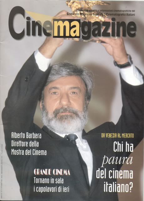 CINEMAGAZINE (It) magazine side cover October 1998