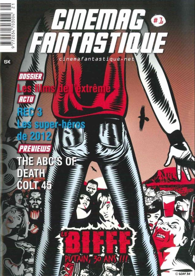 CINEMAG FANTASTIQUE magazine side cover Issue 1 April/May/June 2012