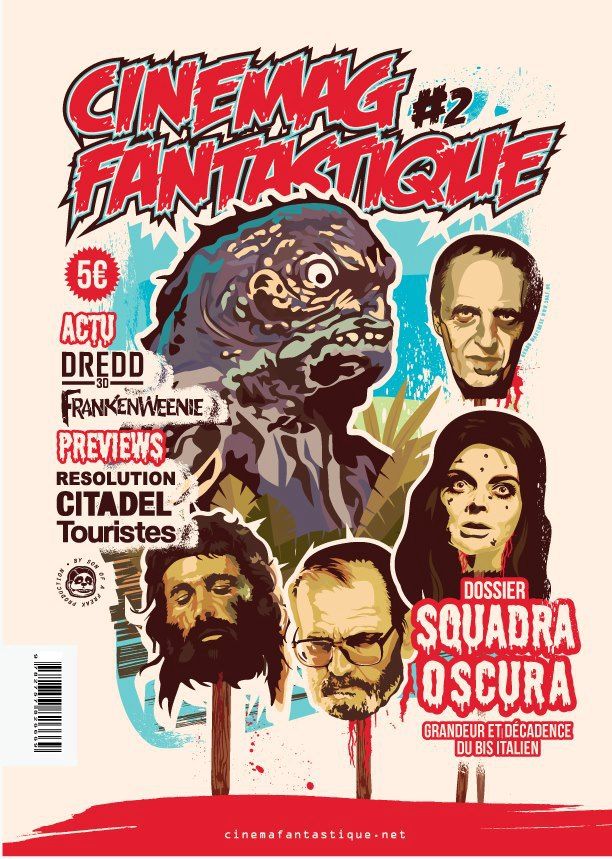 CINEMAG FANTASTIQUE magazine side cover Issue 2 November/December 2012