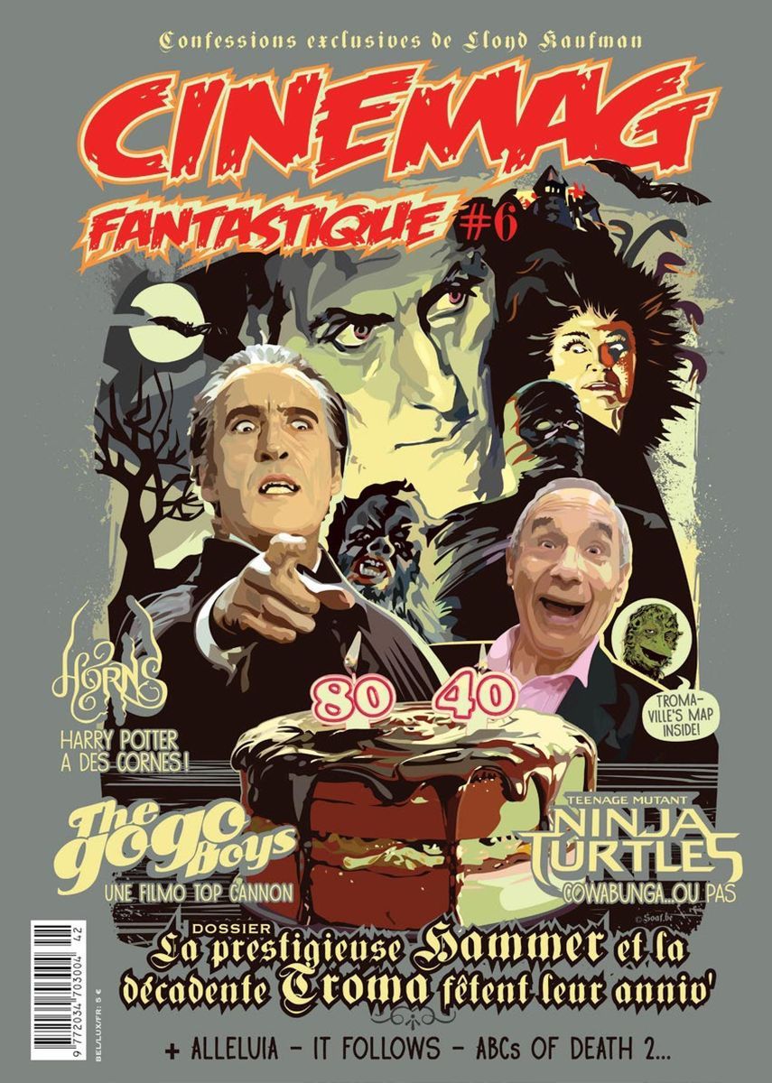 CINEMAG FANTASTIQUE magazine side cover Issue 6 November/December 2014