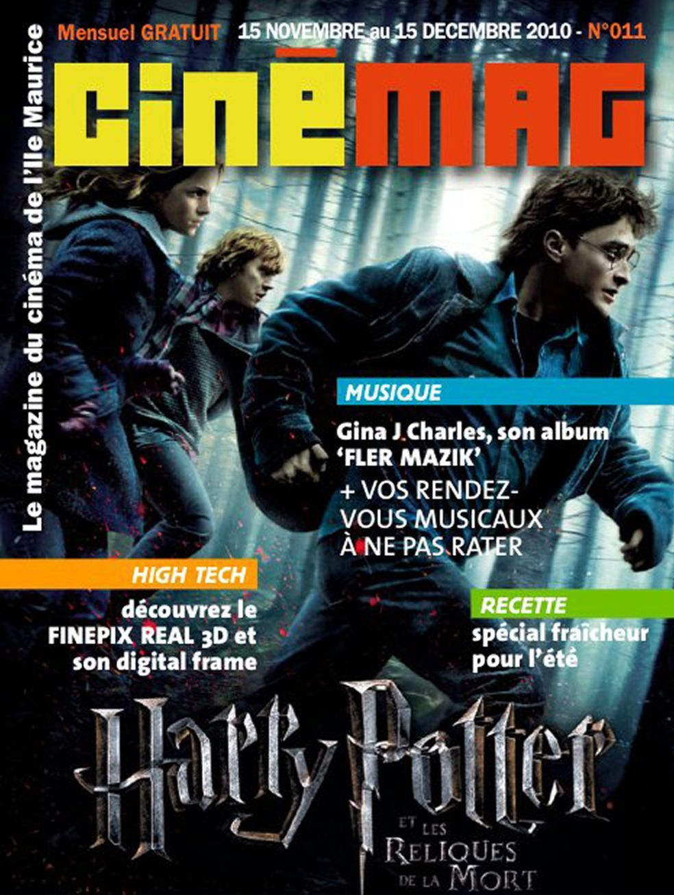 CINEMAG magazine side cover Issue 11 15 November 2010
