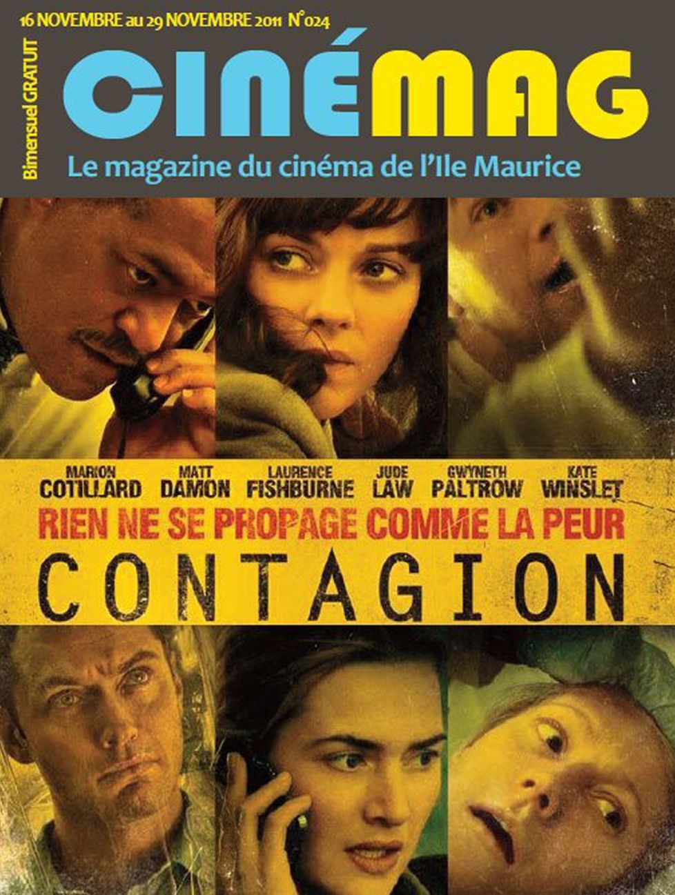 CINEMAG magazine side cover Issue 24 16 November 2011