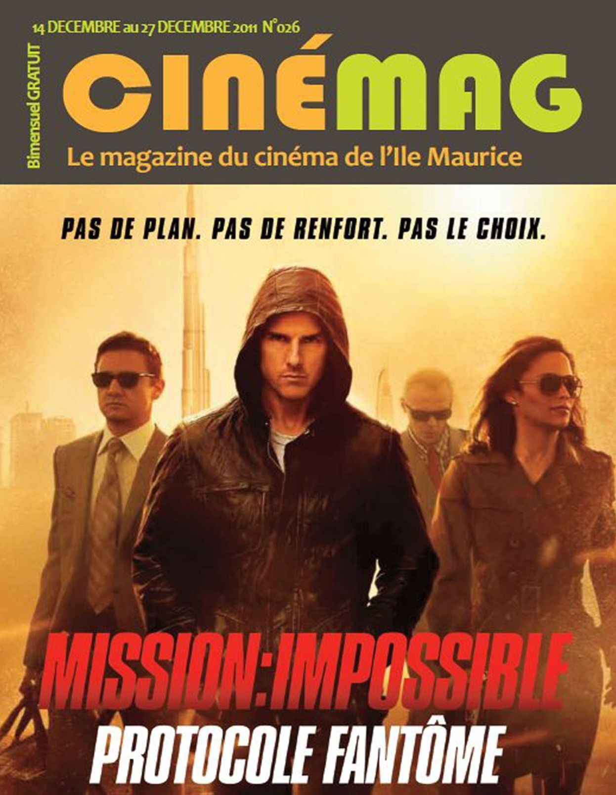 CINEMAG magazine side cover Issue 26 14 December 2011