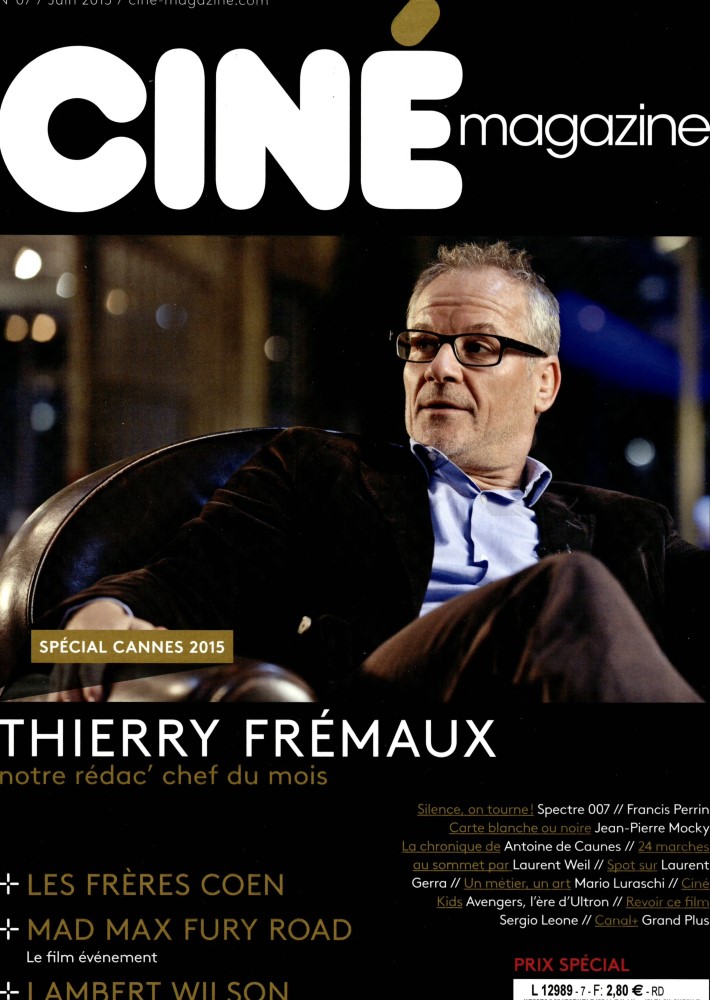 CINE MAGAZINE (Fr) magazine side cover Issue 7 June 2015