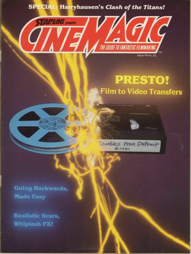 CINEMAGIC magazine side cover Issue 8  1980