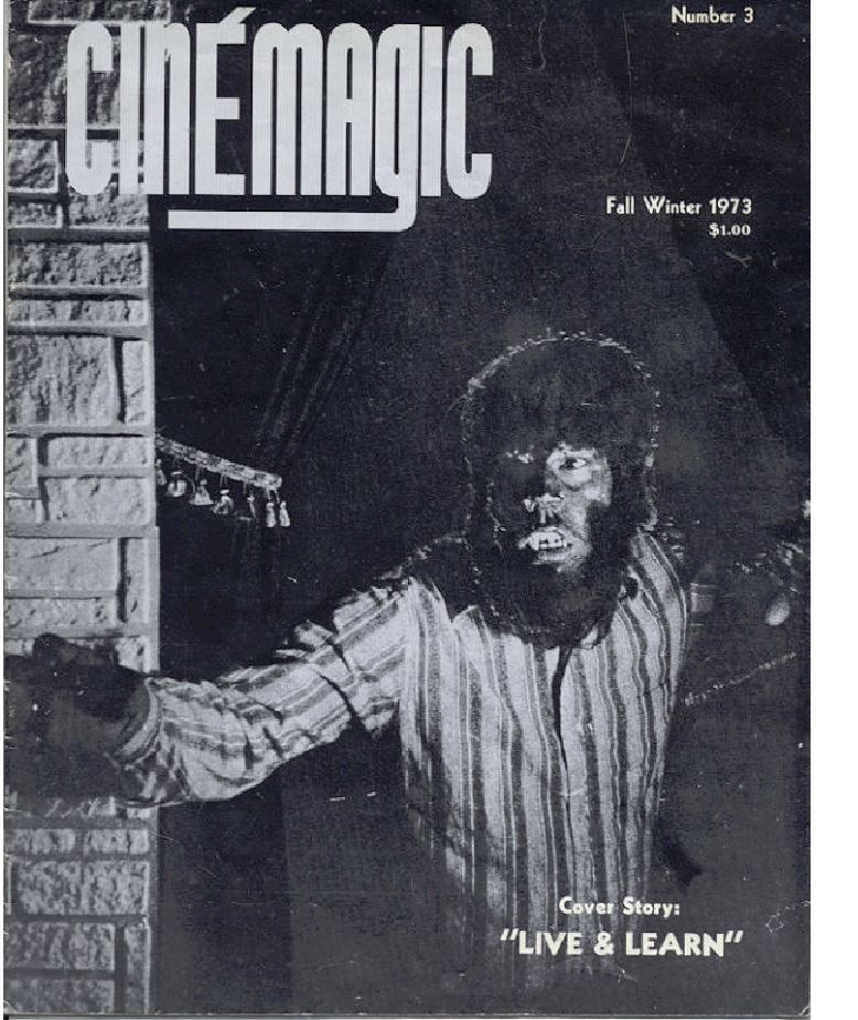 CINEMAGIC (DOHLER) magazine side cover Issue 3 Fall/Winter 1973