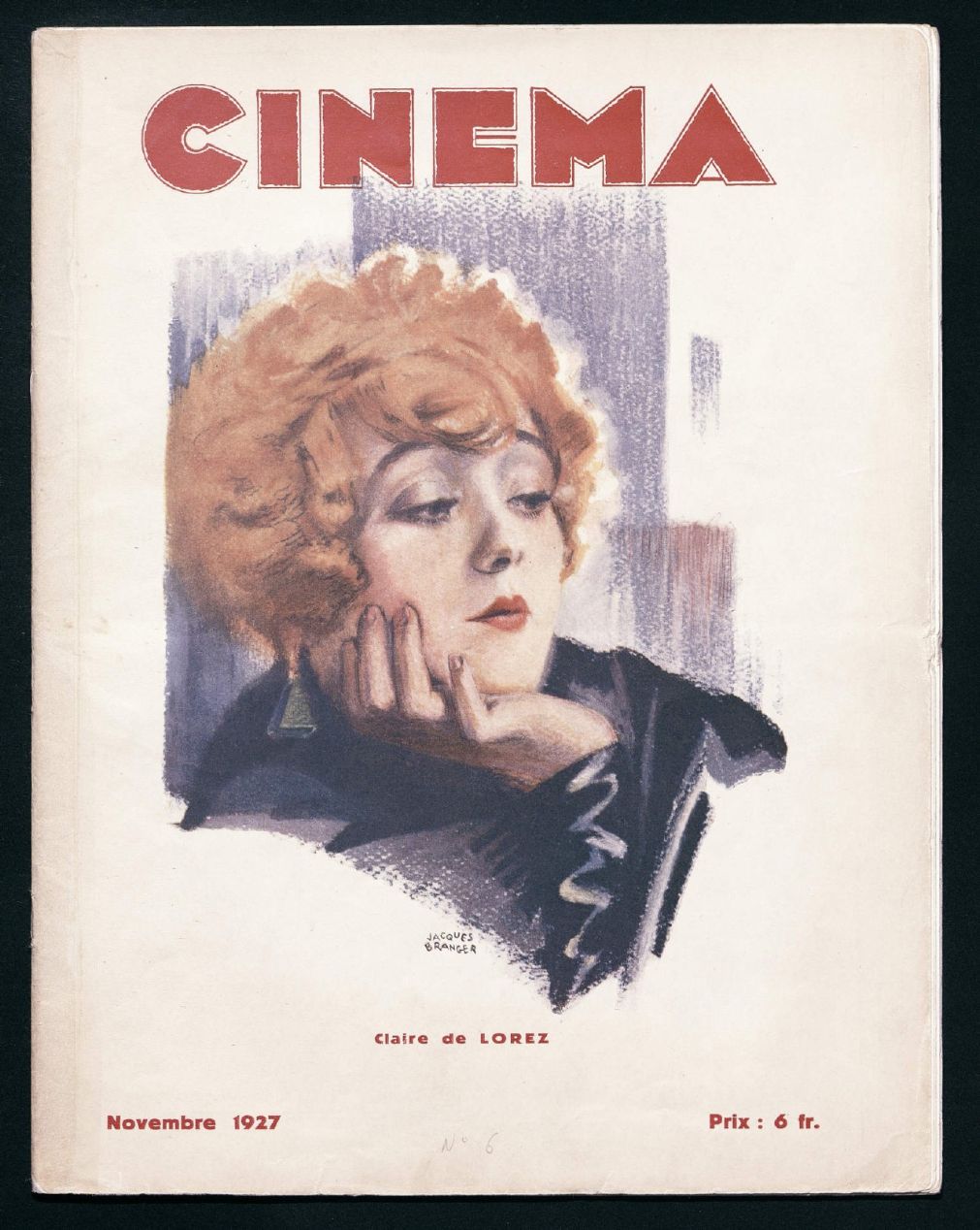 CINEMA (FR 1927) magazine side cover Issue 6  November 1927