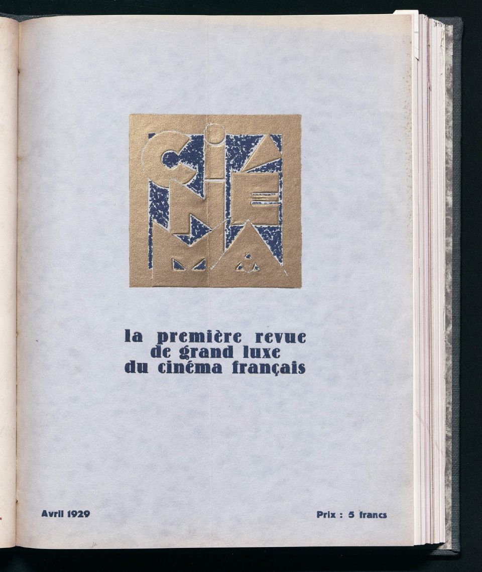 CINEMA (FR 1927) magazine side cover Issue 21  April 1929