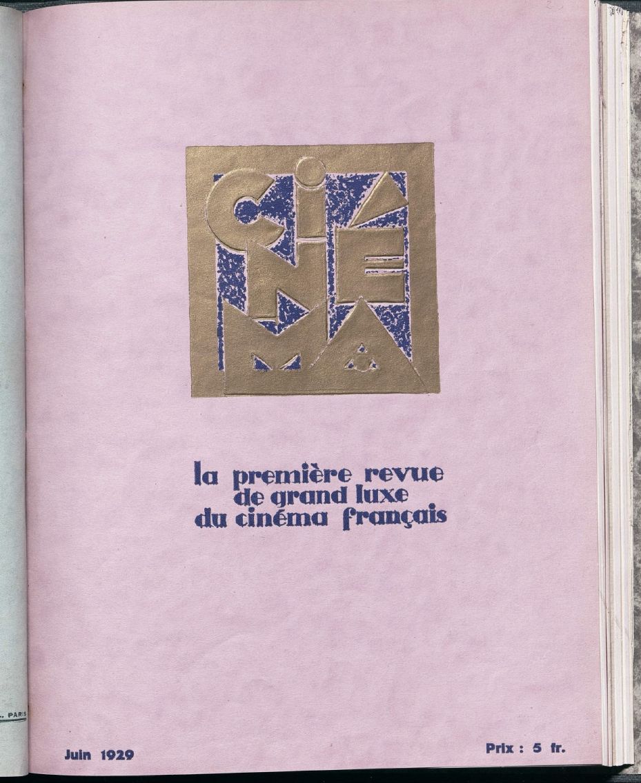 CINEMA (FR 1927) magazine side cover Issue 23  June 1929