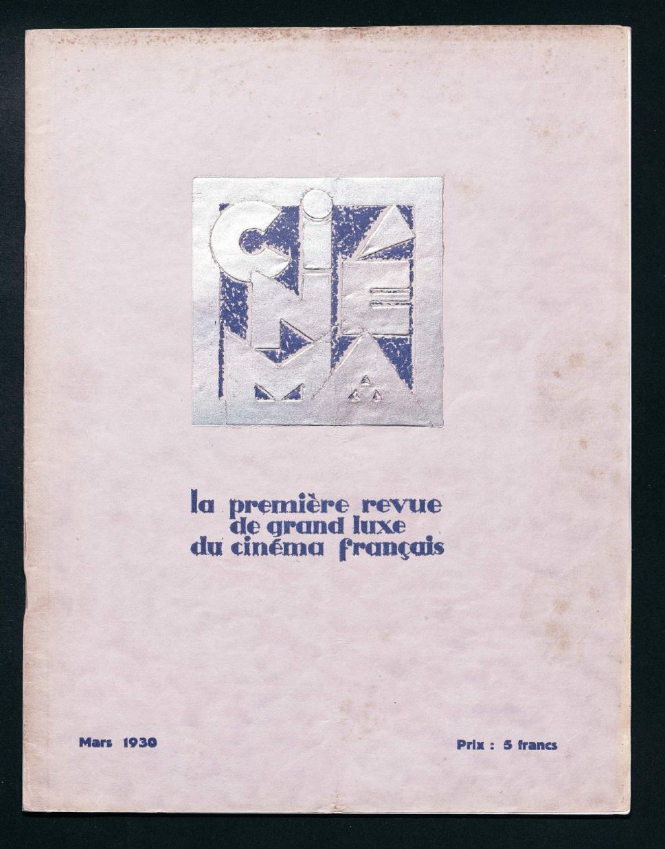 CINEMA (FR 1927) magazine side cover Issue 30  March 1930