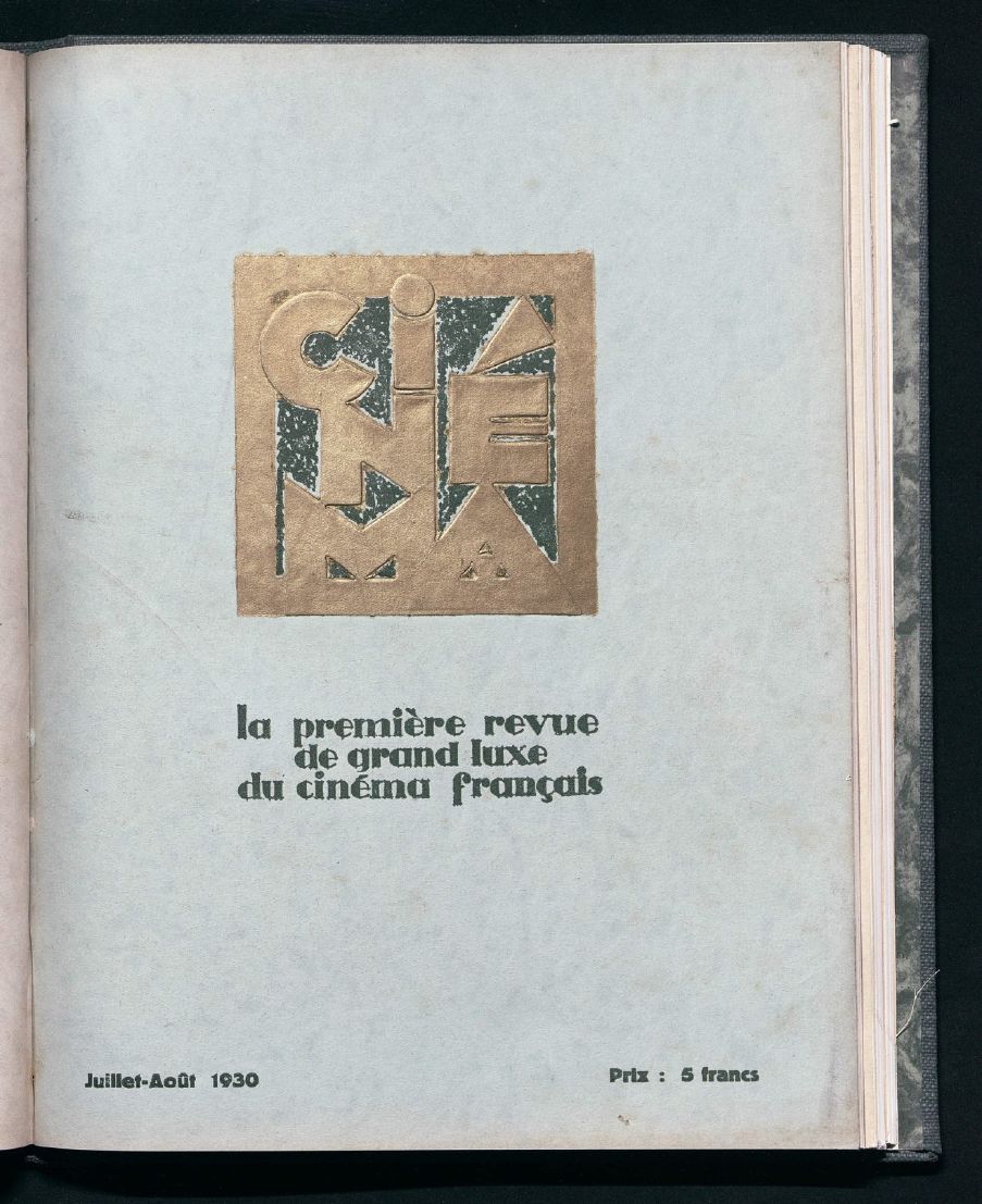 CINEMA (FR 1927) magazine side cover Issue 34  July/August 1930