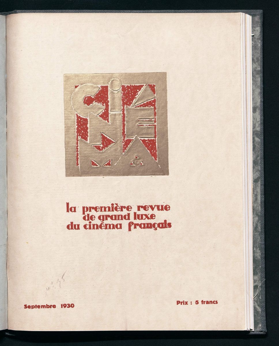 CINEMA (FR 1927) magazine side cover Issue 35  September 1930