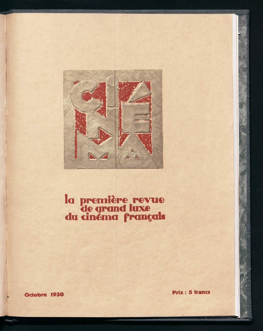 CINEMA (FR 1927) magazine side cover Issue 36  October 1930