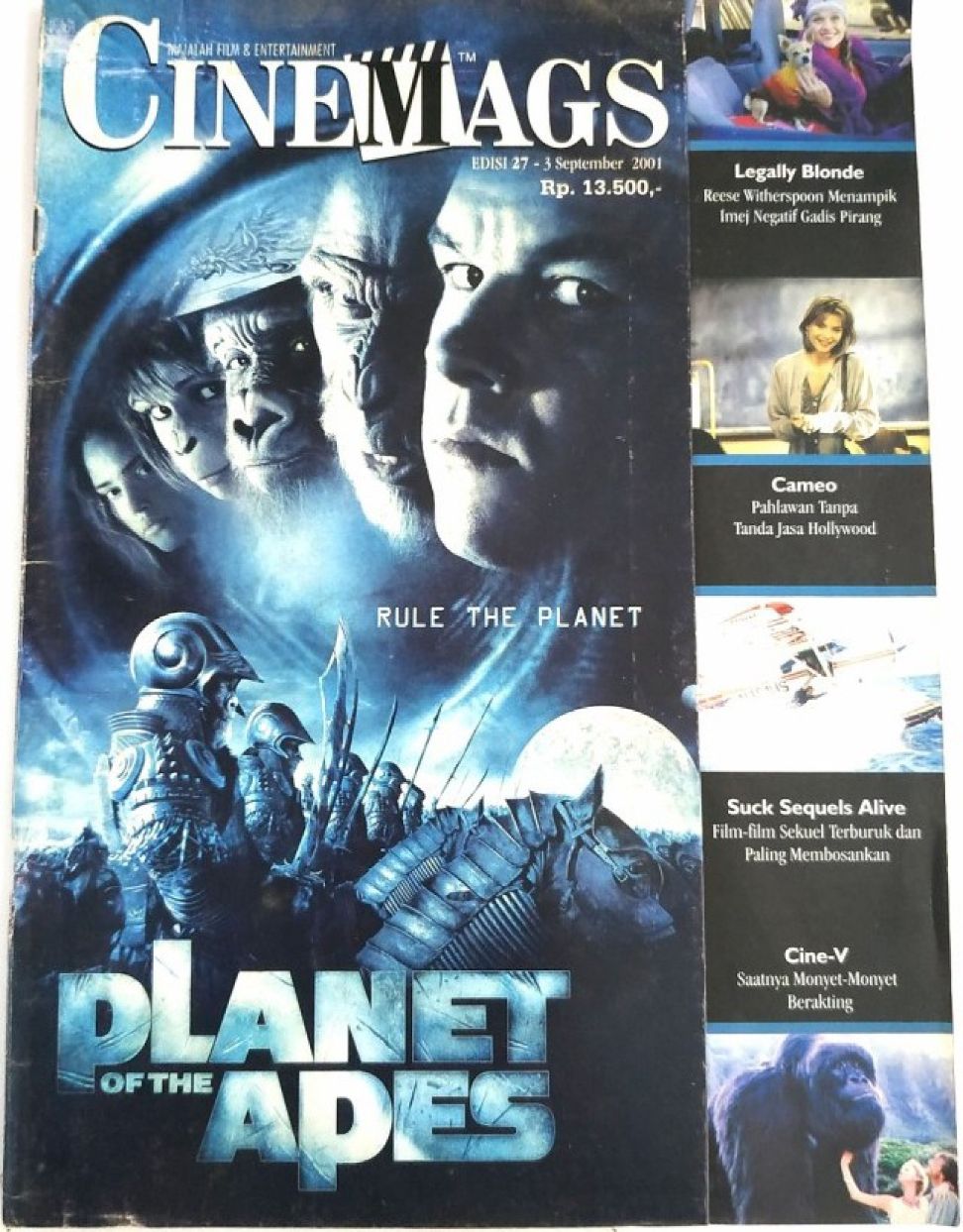 CINEMAGS magazine side cover Issue 27  September 2001
