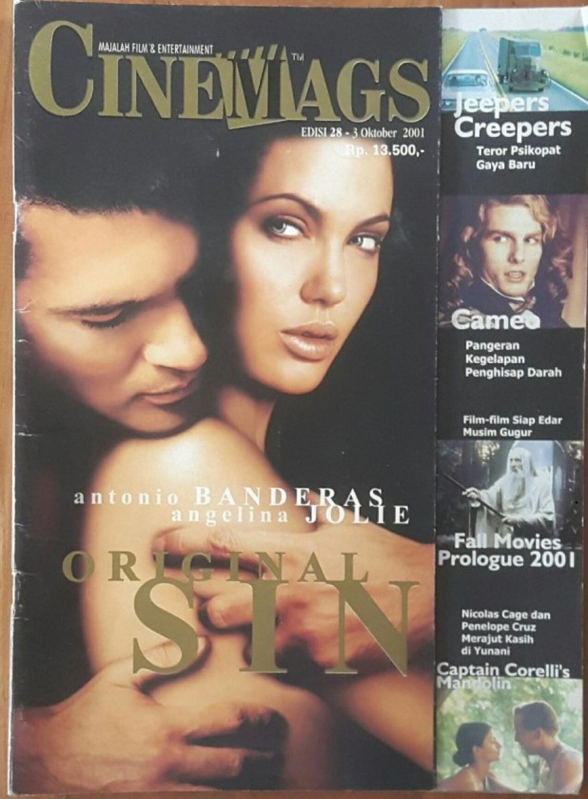 CINEMAGS magazine side cover Issue 28  October 2001
