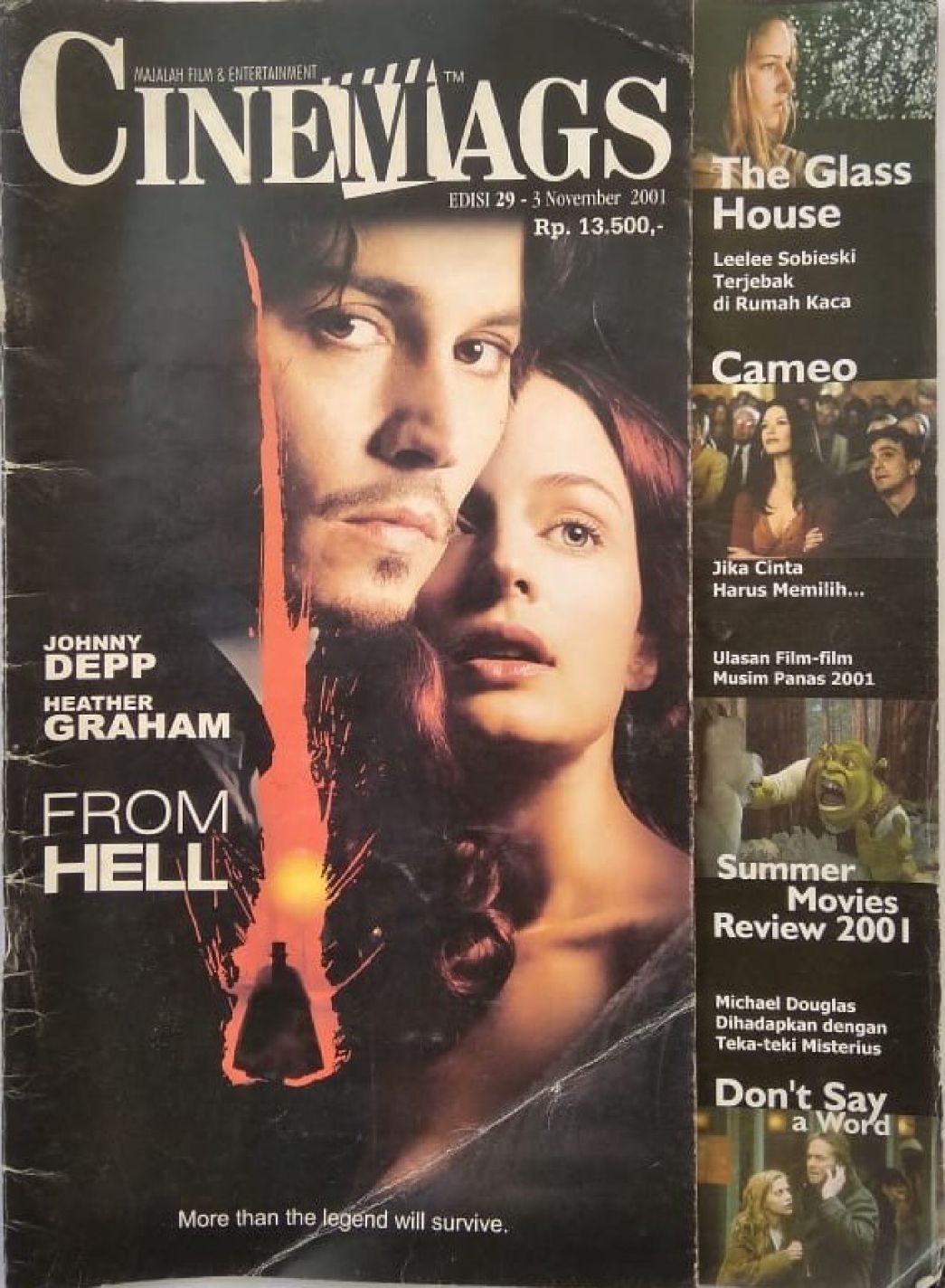 CINEMAGS magazine side cover Issue 29  November 2001