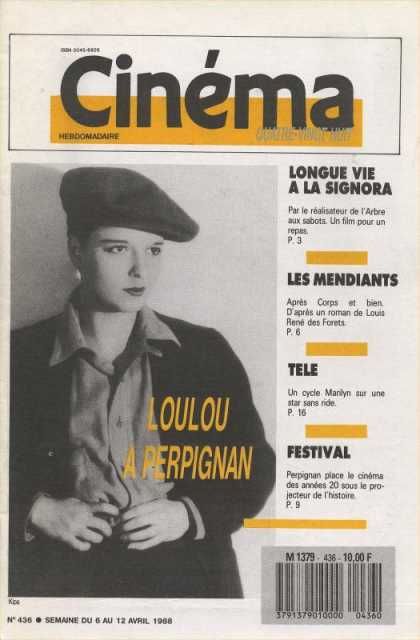 CINEMA HEBDOMADAIRE magazine side cover Issue 436 12 April 1968