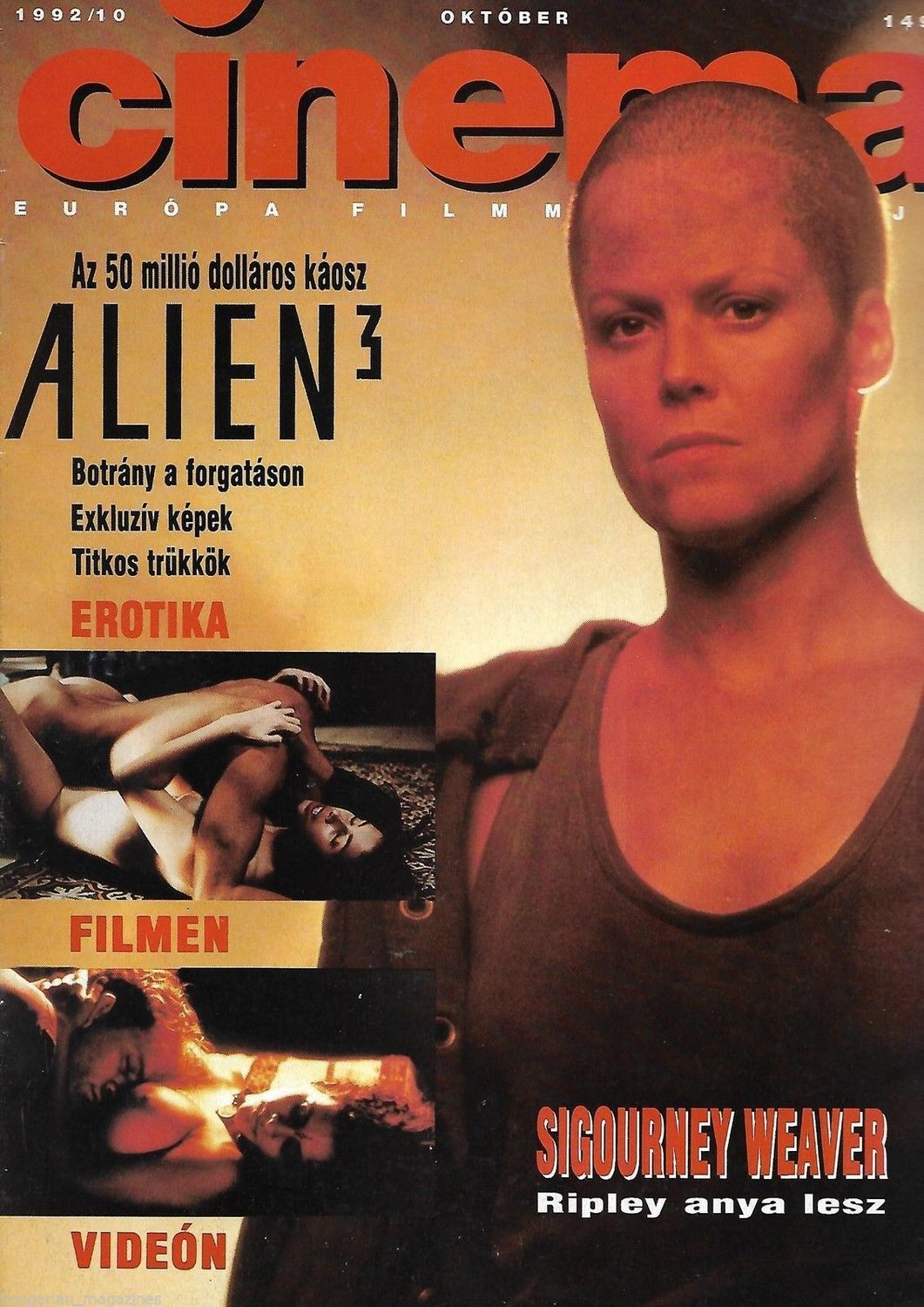 CINEMA (Hu) magazine side cover October 1992