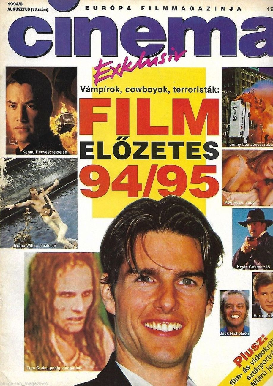 CINEMA (Hu) magazine side cover August 1994