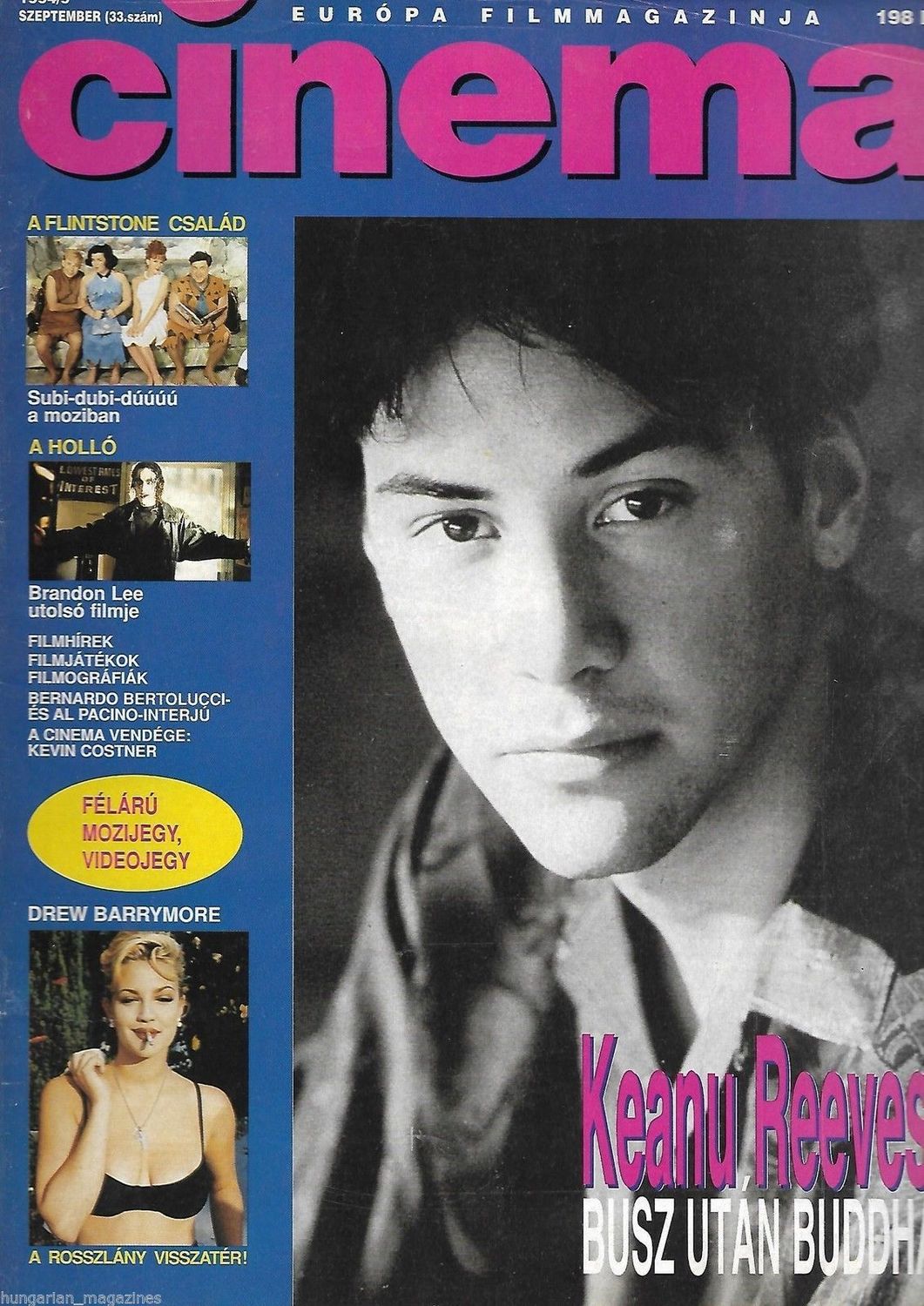 CINEMA (Hu) magazine side cover September 1994