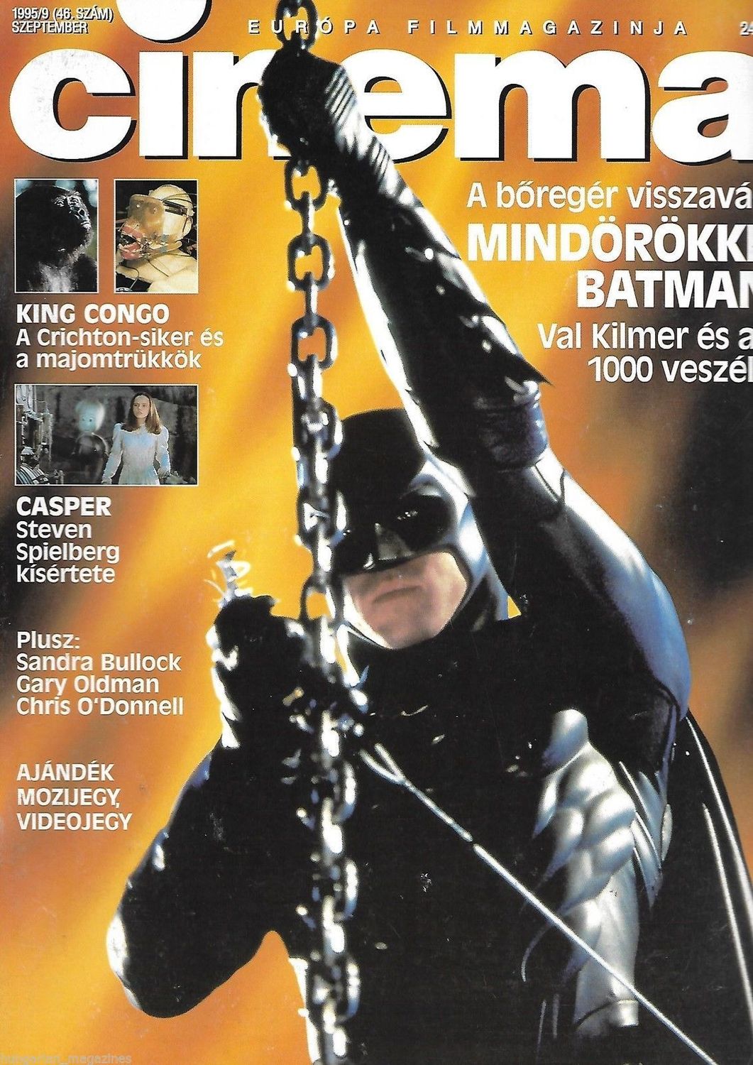 CINEMA (Hu) magazine side cover September 1995