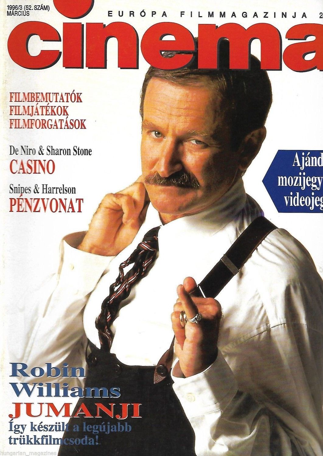 CINEMA (Hu) magazine side cover March 1996