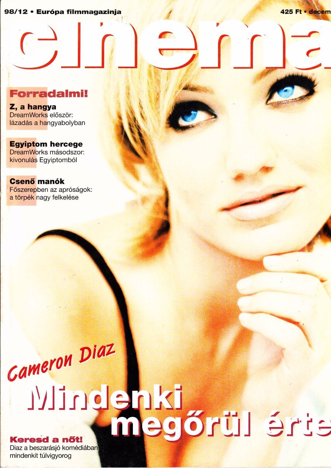 CINEMA (Hu) magazine side cover December 1998