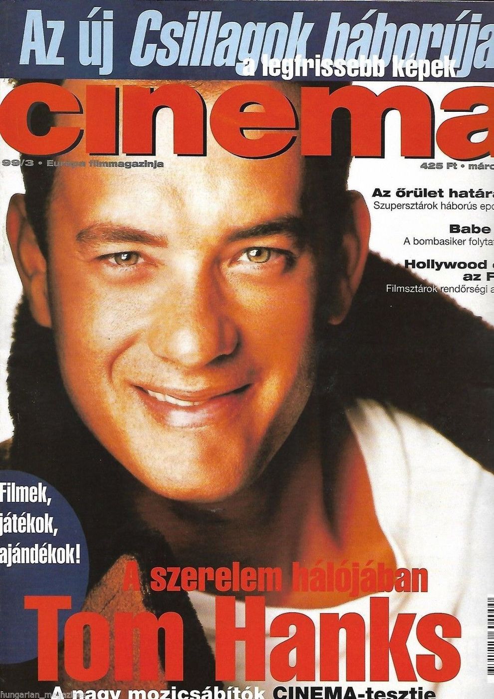 CINEMA (Hu) magazine side cover March 1999
