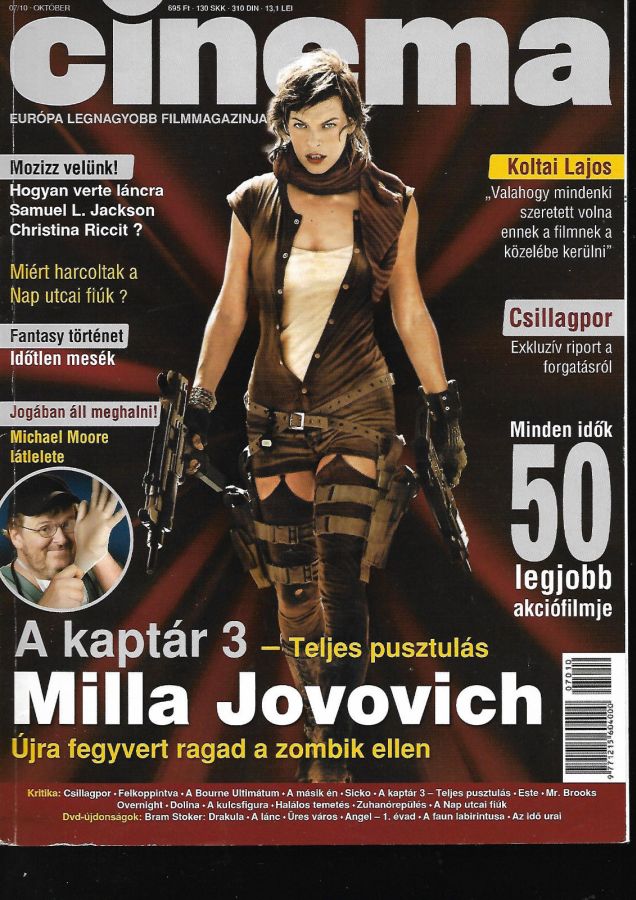 CINEMA (Hu) magazine side cover  October 2007